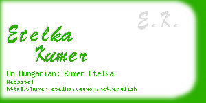 etelka kumer business card